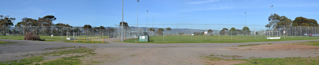 Panoramic view of hockey fields by Phaedrus Fleurieu