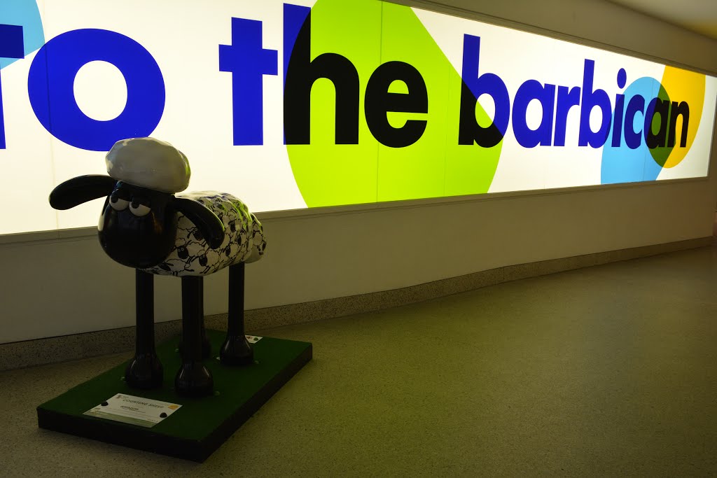 2015-04-06 Shaun 31 Counting Sheep AT Barbican Centre, Silk Street Entrance DESIGN Gerald Scarfe SPONSOR Amazon Prime Instant Video EC2Y 8DS 2 by Mummervideo