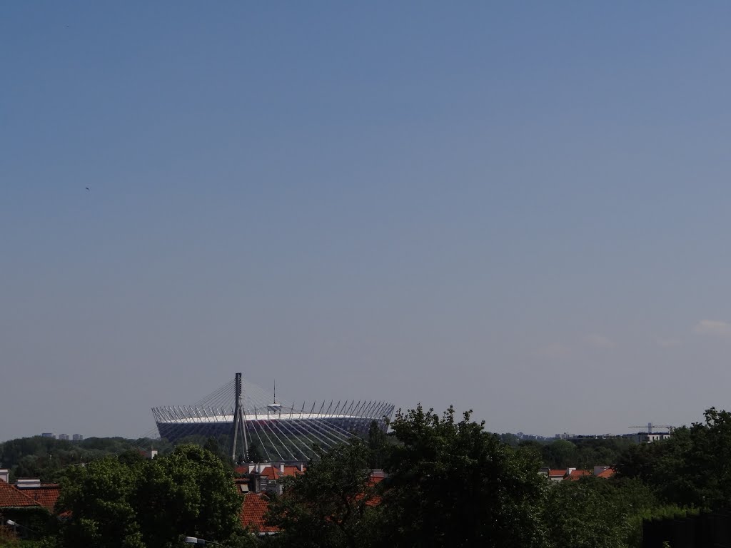 Stadion Narodowy w oddali by Beata I Lukasz Gracz…