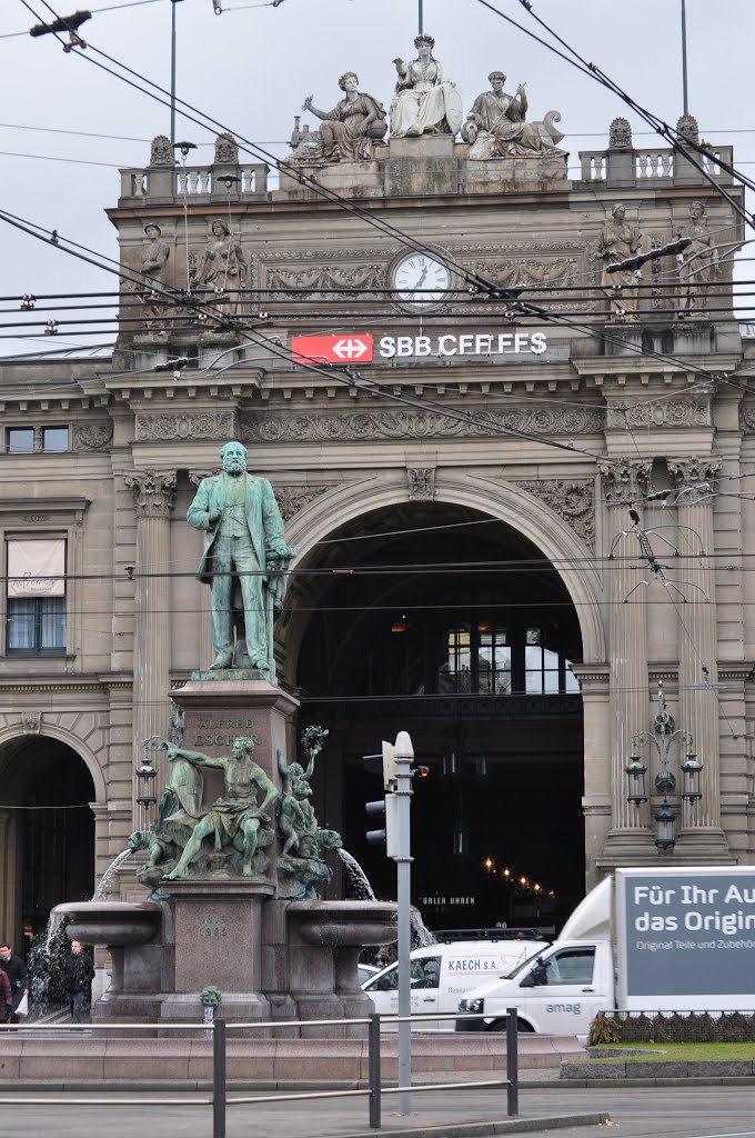 Zurich Train Station Switzerland by Chandana Silva