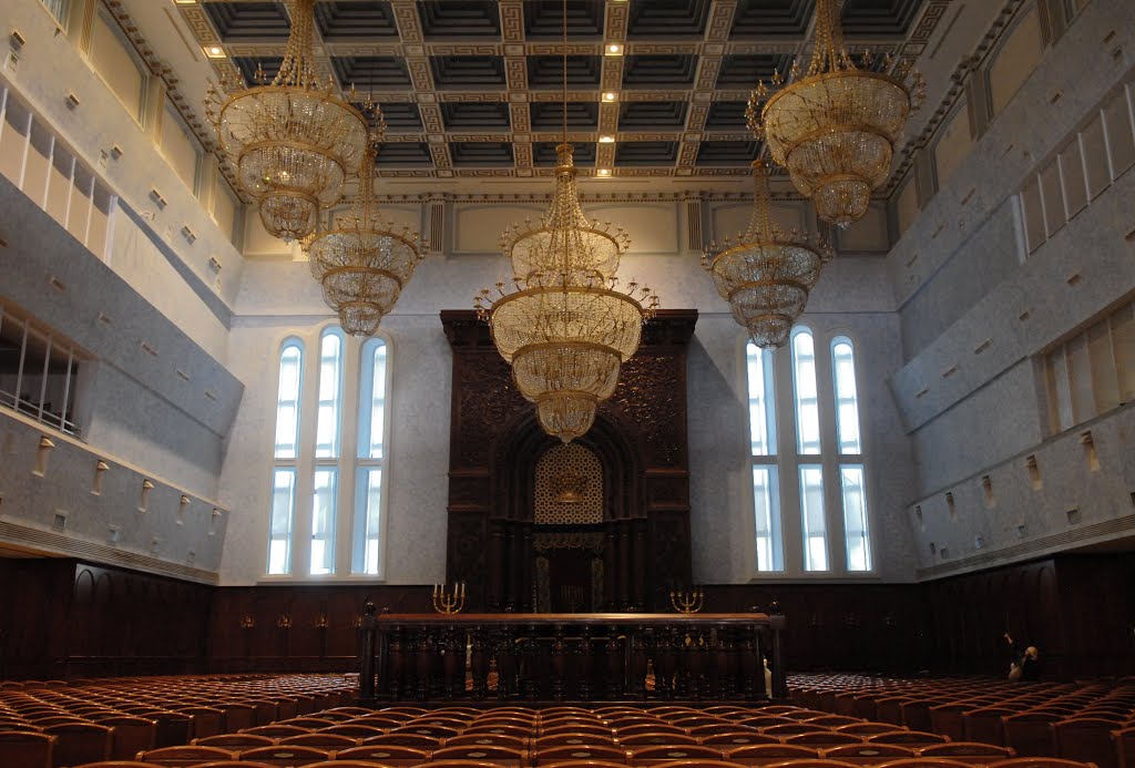 JERUSALEM. Belz Great Synagogue. Interior. by Nadia Kushnir