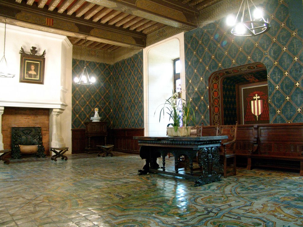 One of the rooms in the castle of Chaumont-sur-Loire by world of pictures by…