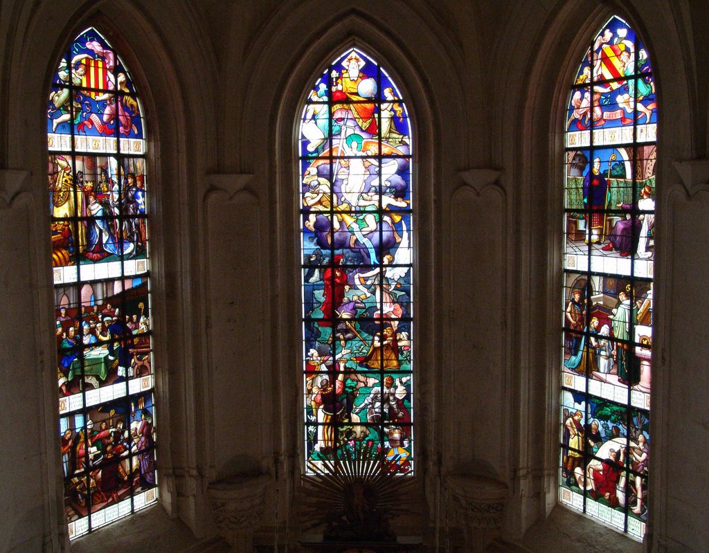 Windows of the chappel - Castle of Chaumont-sur-Loire by world of pictures by…