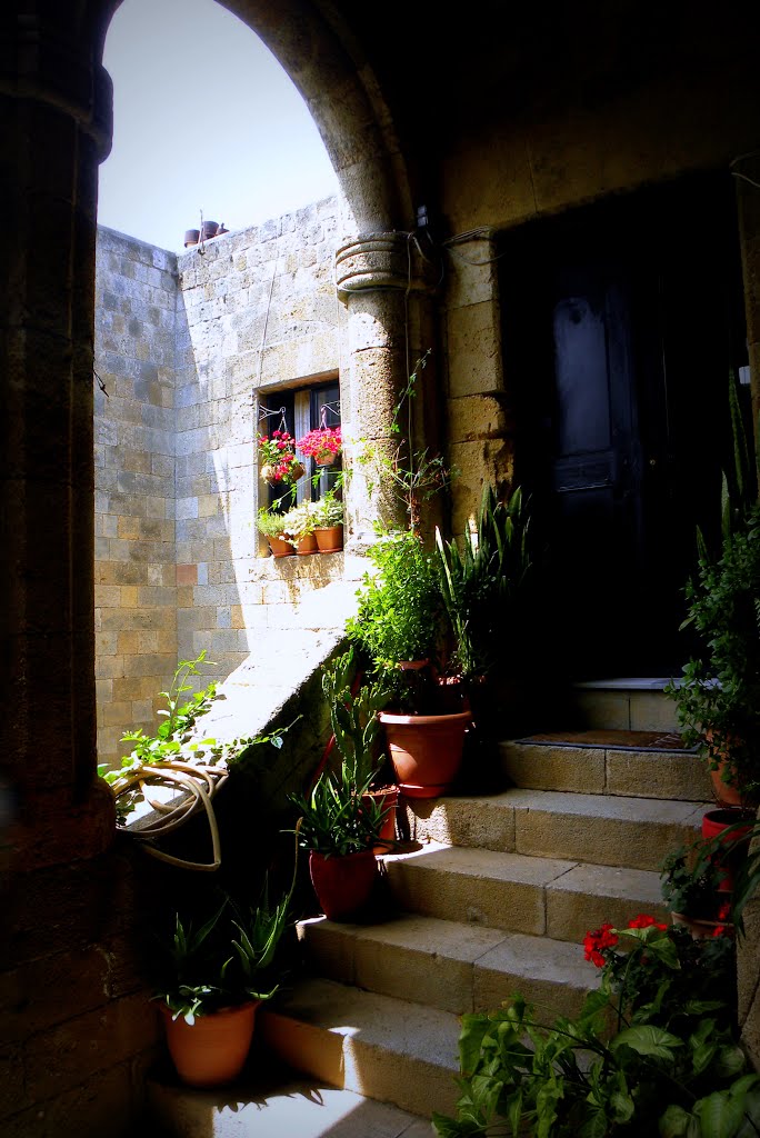 Ancient courtyard/Street of Knights by Heinz Klier