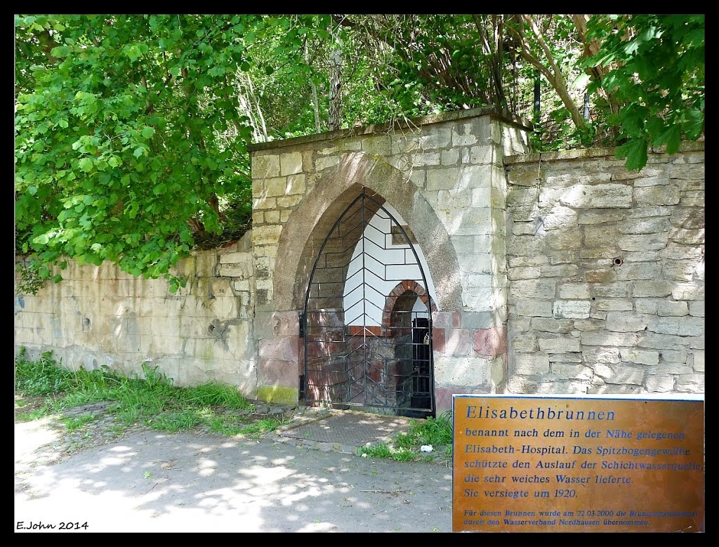 Nordhausen am Harz, Elisabethstraße - Elisabethbrunnen by Eckbert John