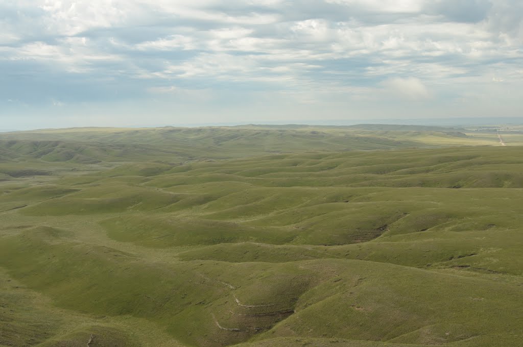 Aerial View, Great Plains Prairie by J Sidle