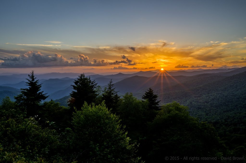 Sunset from Caney Fork Overlook by David Brown Photogra…