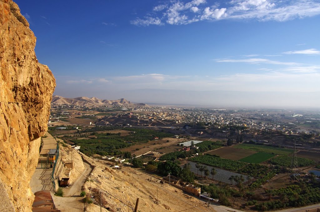 Jericho as seen from Qarantal monastery, Jericho, Judea, Israel by Al-Xander