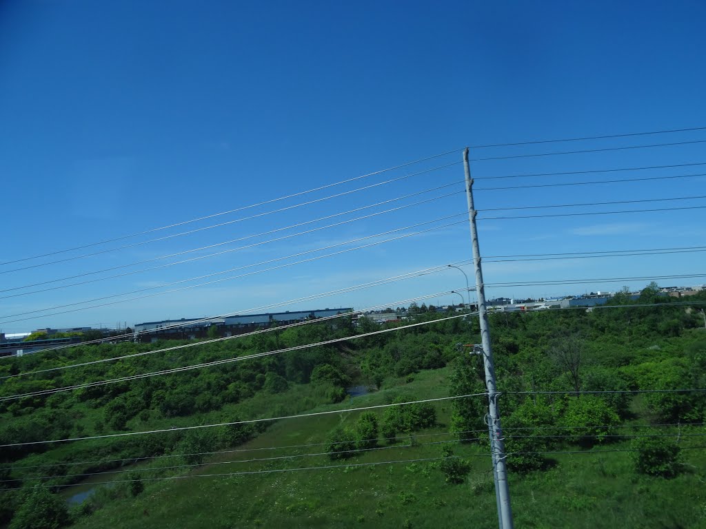 Looking out the left window on a trip from Union to Pearson, 2015 06 06 A (743).JPG by OldYorkGuy