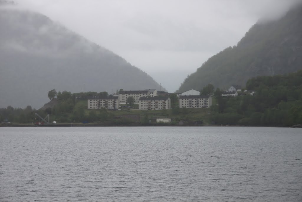 Årdalsvatnet. Mountainside. Årdalstangen. by Odd Haldorsen