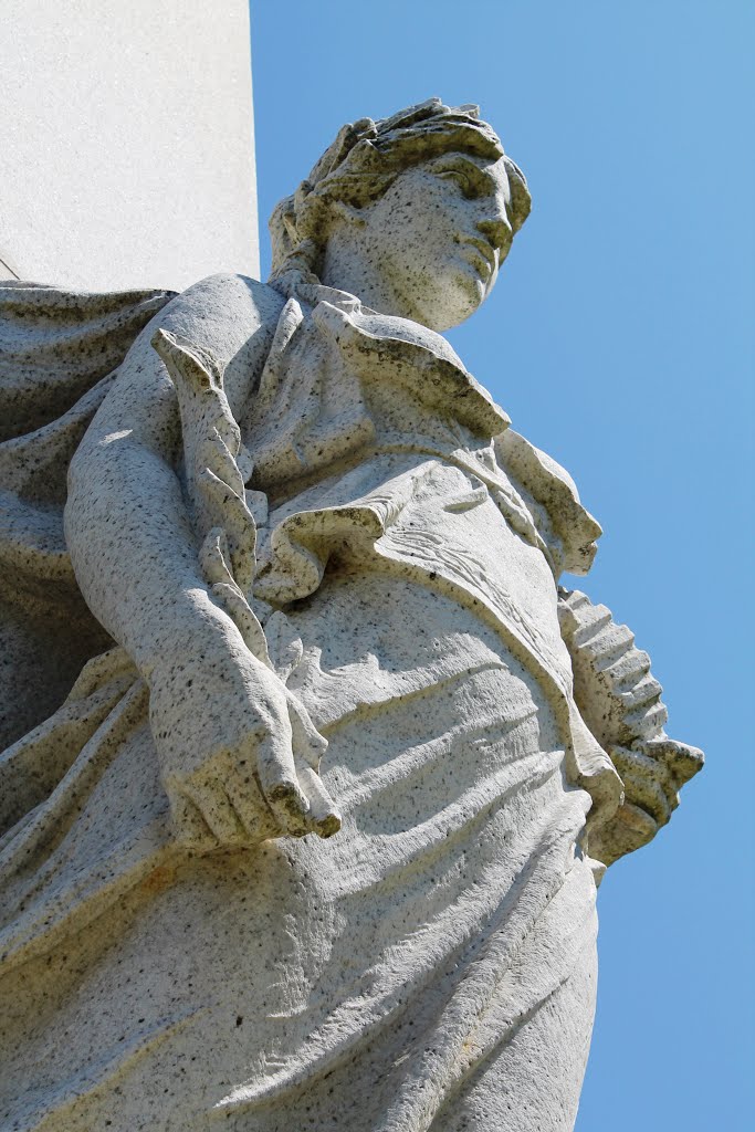 Detail of statue on the Michigan Monument, Vicksburg NMP by JJ Kwashnak