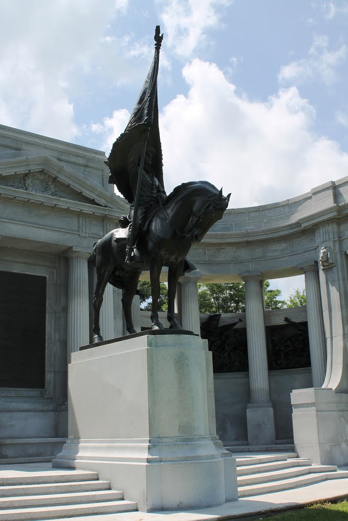 Equestrian Statue, Iowa Monument, Vicksburg NMP by JJ Kwashnak