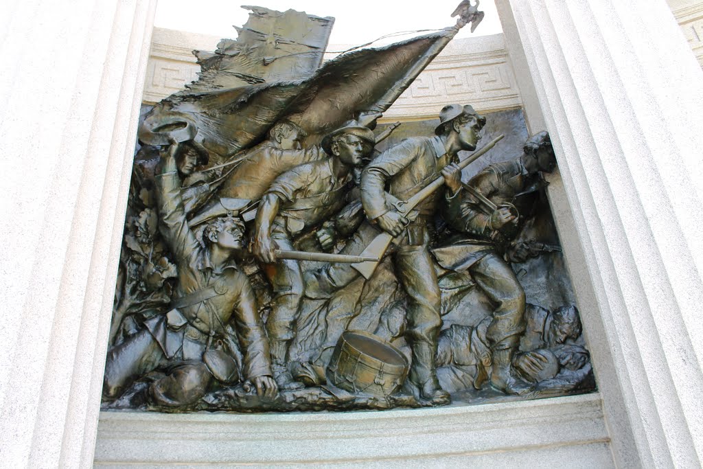 Advancing in Battle Panel, Iowa Monument, Vicksburg NMP by JJ Kwashnak