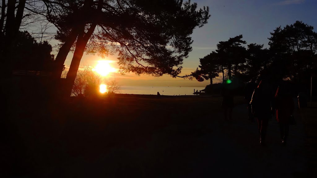 Plage's Lausanne on fall, sunset by Picea Abies