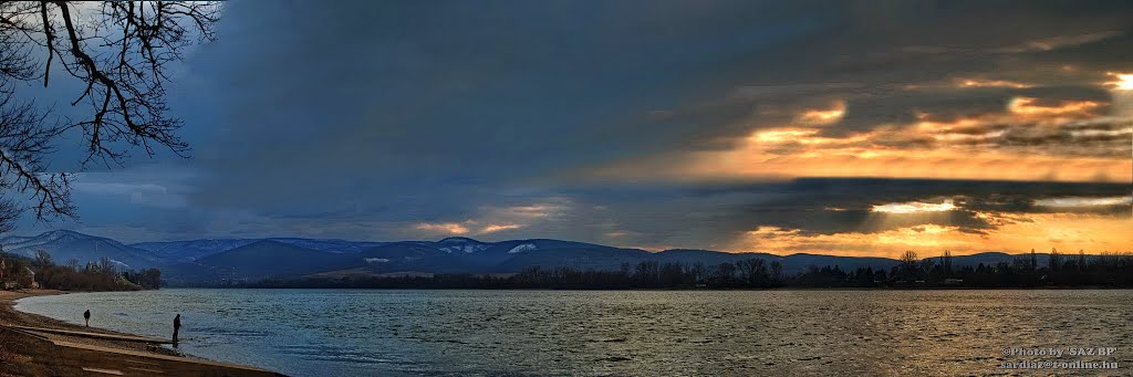 Sunset on the Danube - Zebegény DSC_3931-3937 Panorama-2 by A. Zoltán Sárdi (pho…