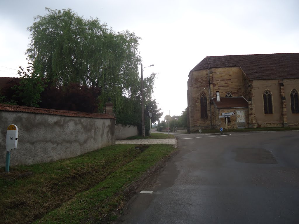 Km14 sur la D18 - rue de Senargent à Athesans by Claudius B.