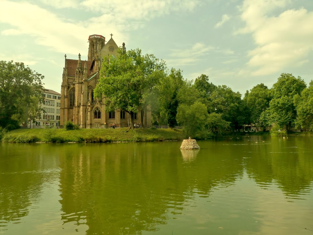 Stuttgart; Feuersee, Johanneskirche T2015-06-11_1P 106 © http://www.fahidi.eu by Béla Fahidi