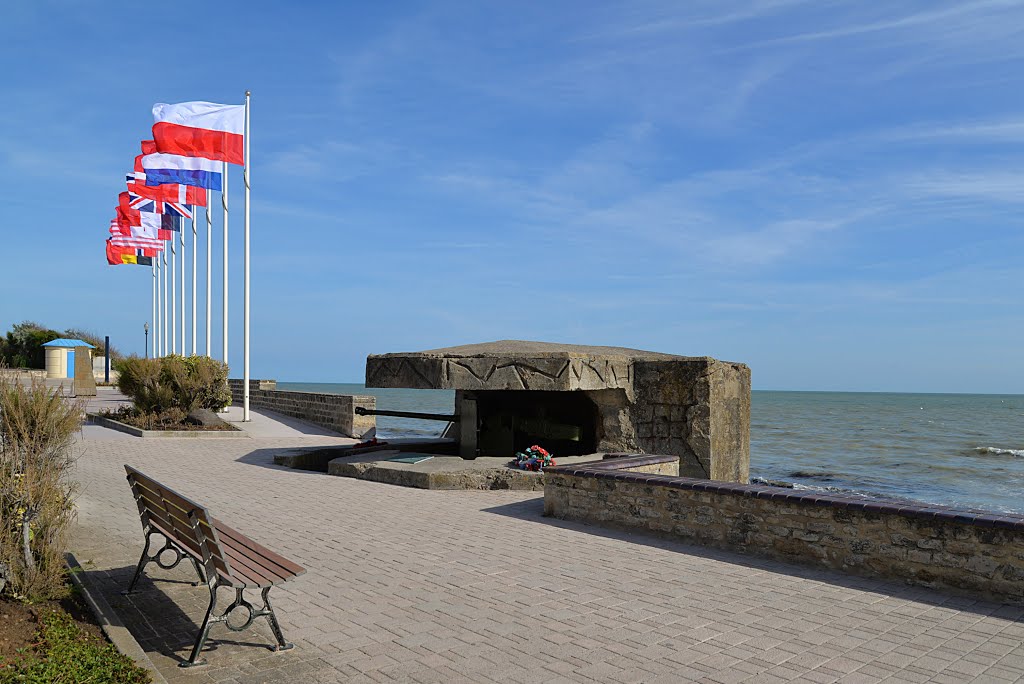 Saint-Aubin-sur-Mer<>Casemate avec canon antichar de 50mm by Christian Guibout