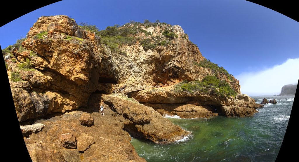 Perspective correction pano of cliff walk by Frank Taylor