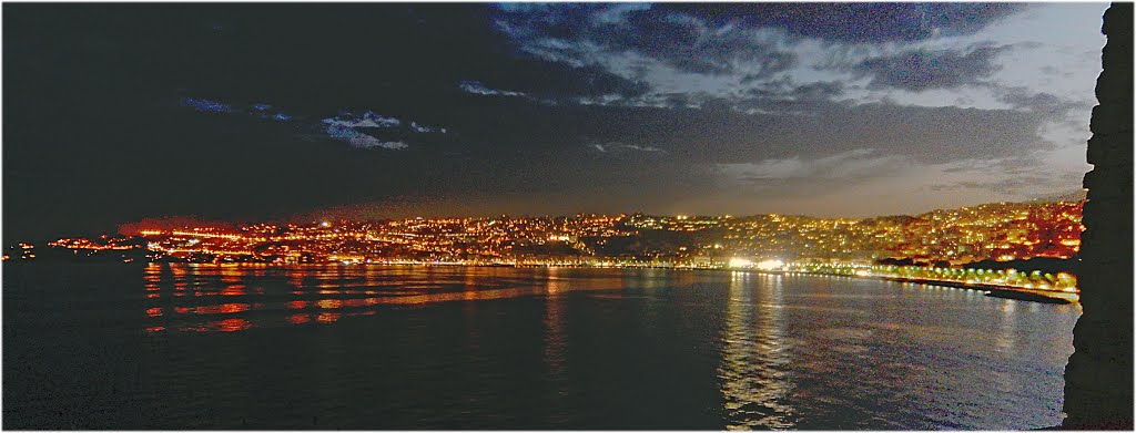 Napoli by night from Castello dell'Ovo by Carlo A.G. Tripodi