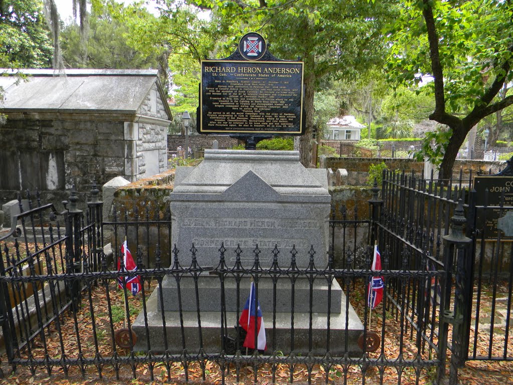 Lt. General Richard Anderson Grave - Civil War Veteran at the the St. Helena's Episcopal Church Cemetery by Michael Miller