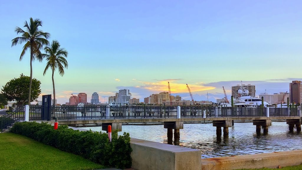 Dock At Sunset_ Palm Beach, Florida by Marsha Montoya