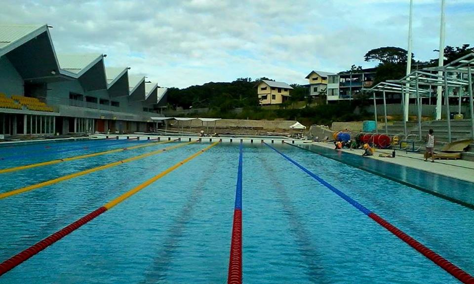 Taurama Aquatic Centre nearing completion, in Port Moresby in PNG, Photo by Justin Tkatchenko on 1-06-2015 by Peter John Tate