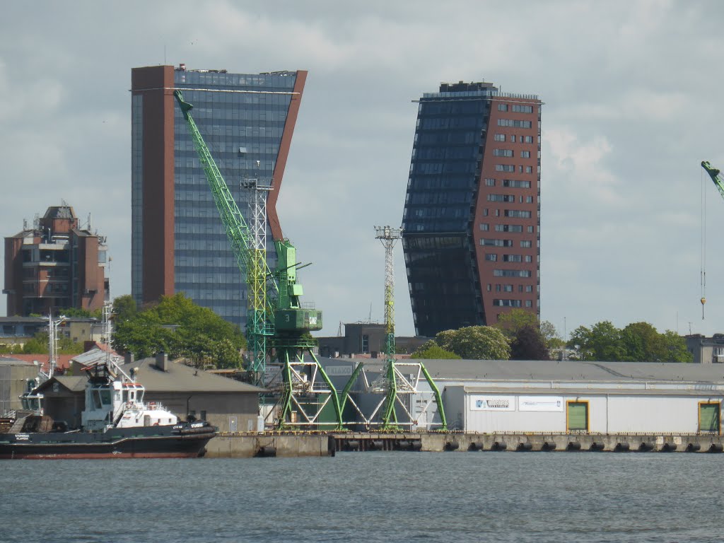 Blick von der Kurischen Nehrung auf Kleipeda by KADIBILDER