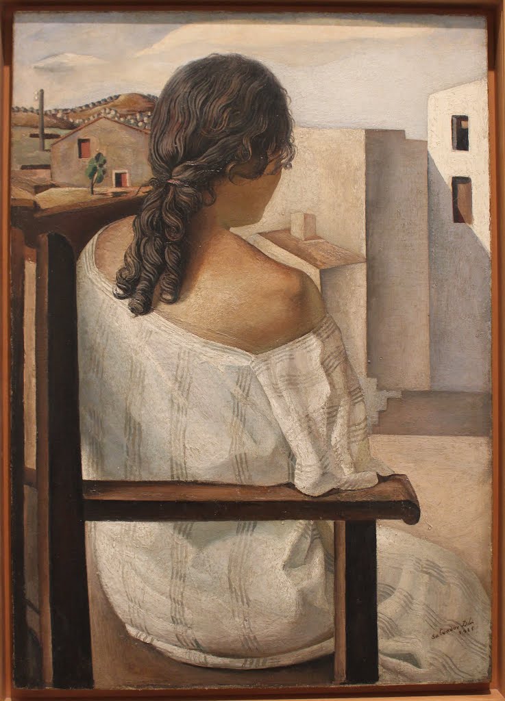 Girl from the Back, painted in 1925 by Salvador Dali on display at the Reina Sofia in Madrid, Spain. by Red Meadows