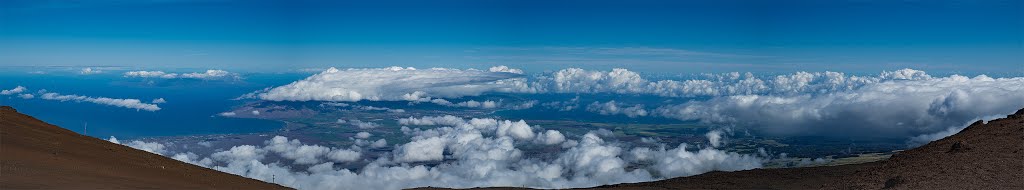 View from Haleakala Mountain road, Maui, Hawaii by Rick Gros