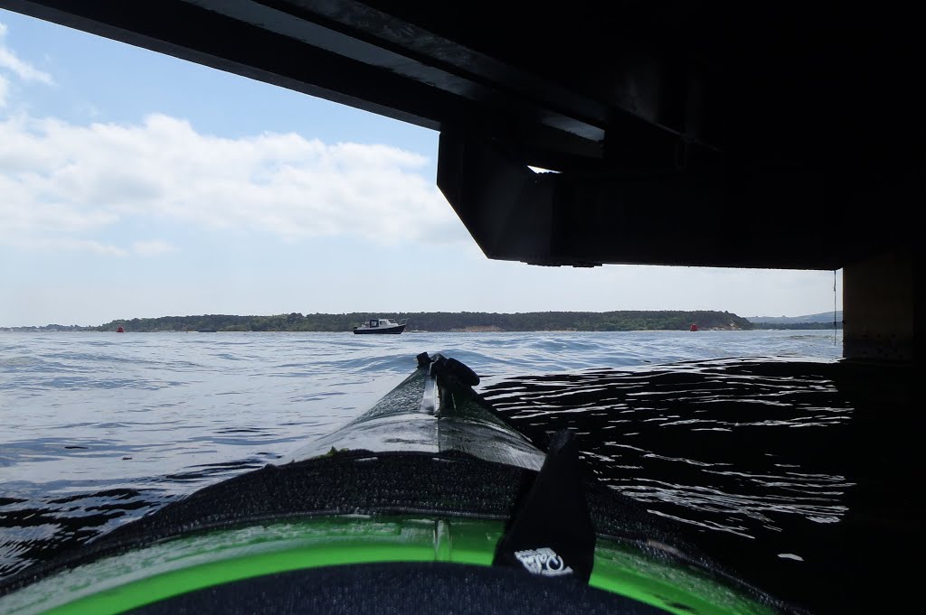 Brownsea Island from under the ferry jetty by Meic W Caerdydd