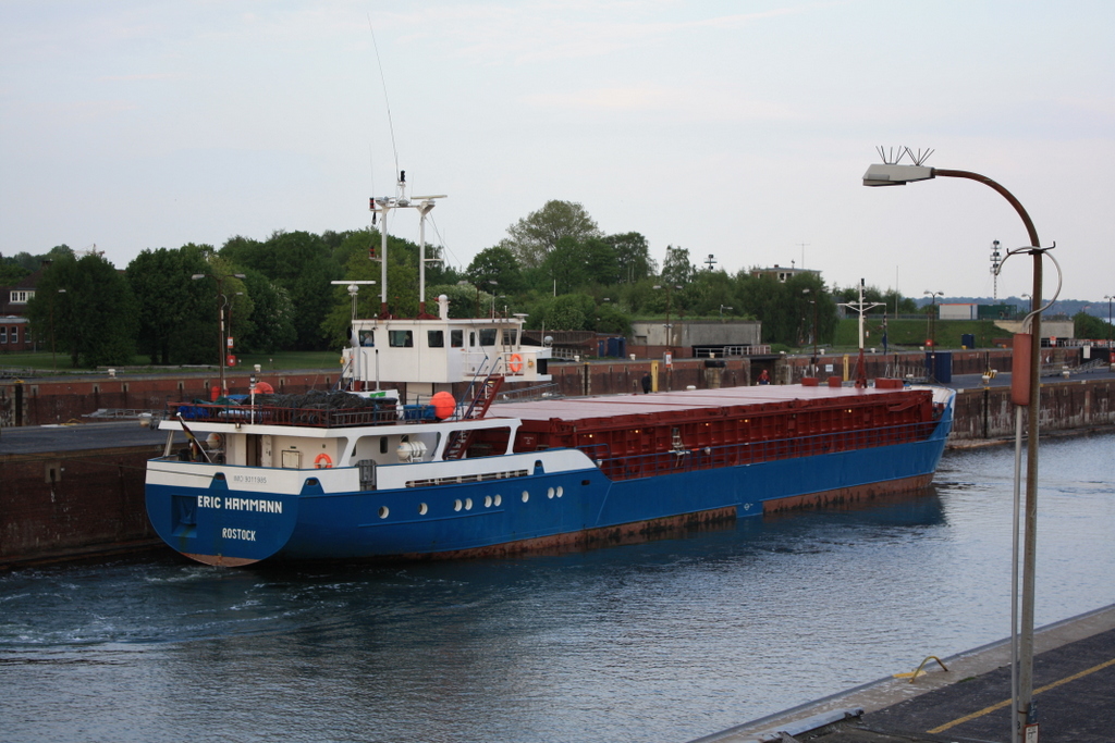 Küstenmotorschiff MS ERIC HAMMANN aus Rostock in der Holtenauer Schleuse by Helgoland