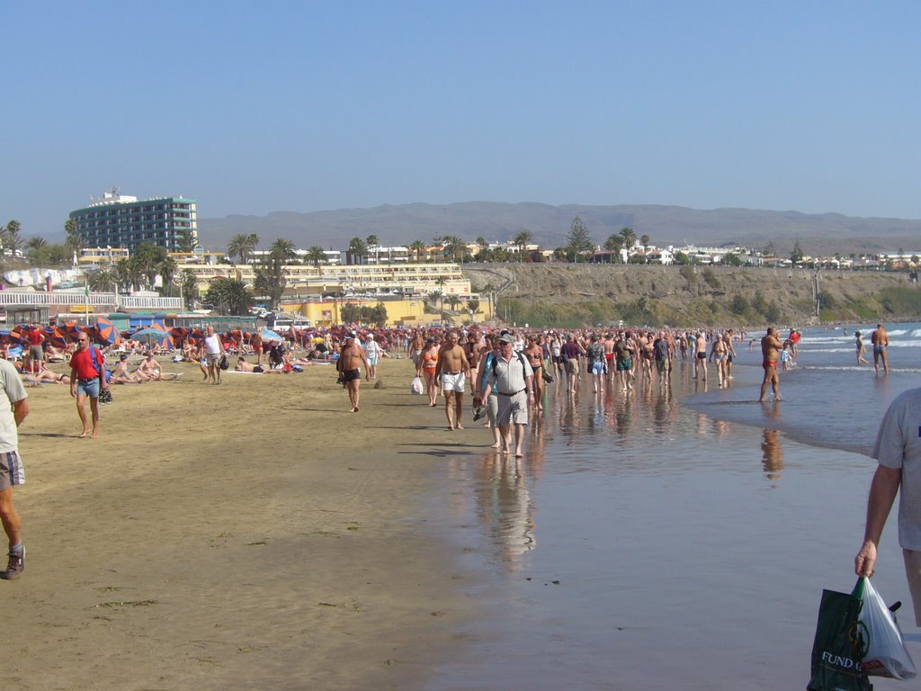 Völkerwanderung am Strand by siggi schwarz