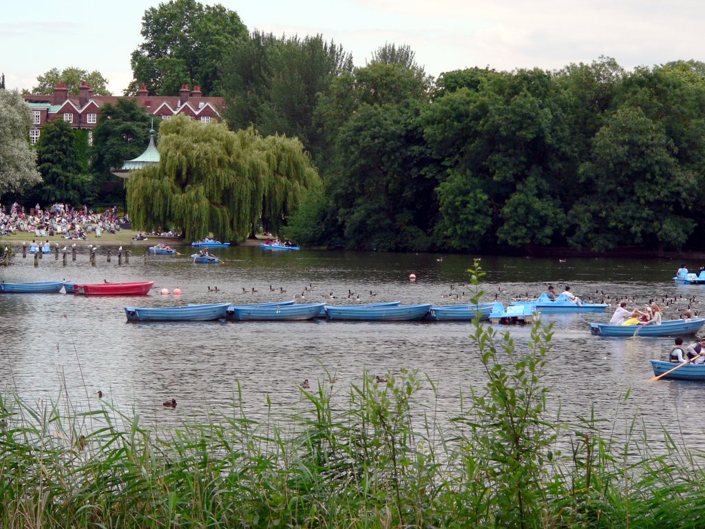 Boating Lake (looking East to Holme Green) Regents Park, London by Frank Warner