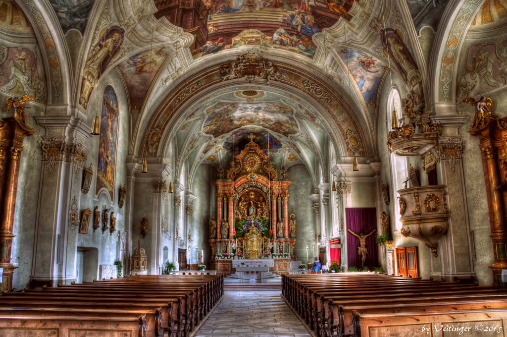 Innenansicht der kath. Kirche Schlanders / inside cath. church of Schlanders by Veitinger Germany