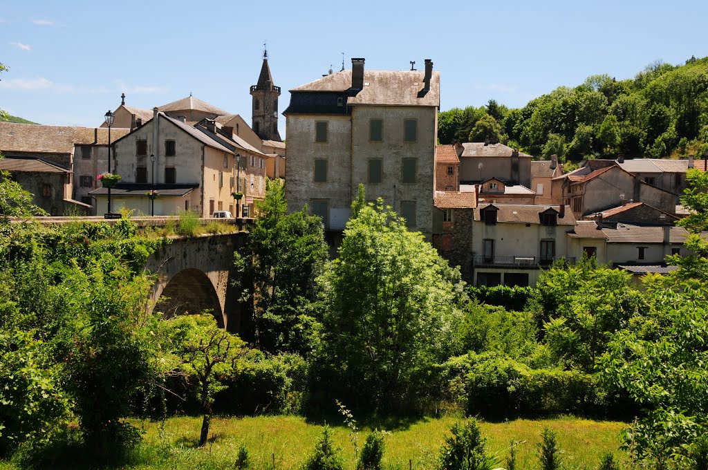 Church and panoramic overview of St-Jean-du-Bruel by Henk Monster