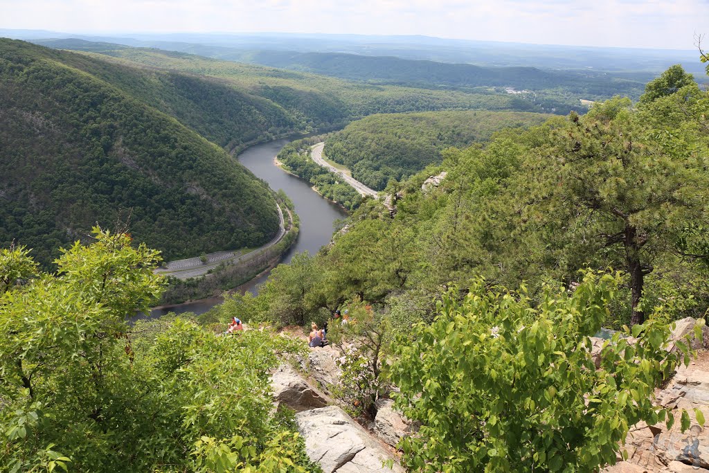 View from Summit of Mt. Tammany - Worthington State Forest - Columbia, Warren County, NJ, USA.- June, 7, 2015. by mariok40