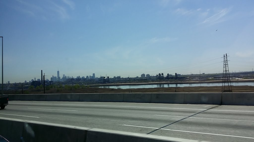 Manhattan skyline from NJ Turnpike by Matthew Matyjek