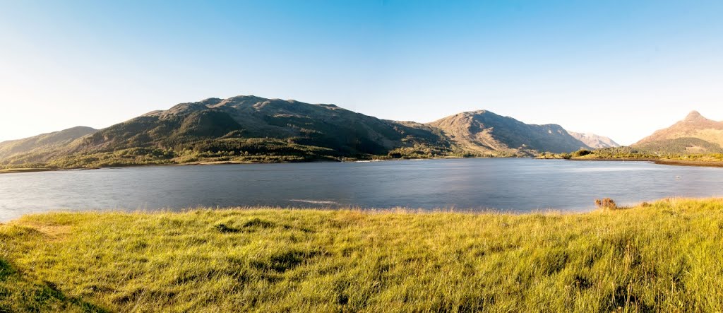 Tom Meadhoin, Mam na Guallain, Beinn na Caillich and the Pap of Glencoe from across Loch Leven by totspurjohn