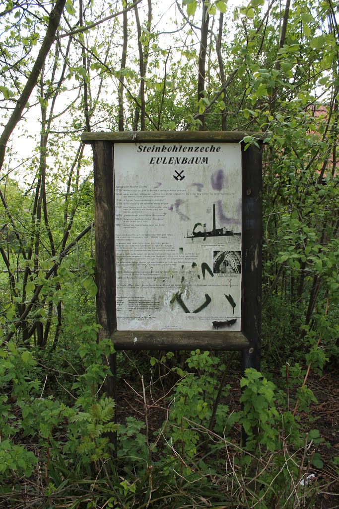 Infotafel über die Schachtanlage Eulenbaum (Bochum-Querenburg) / 29.04.2015 by Daniil Bartholomae