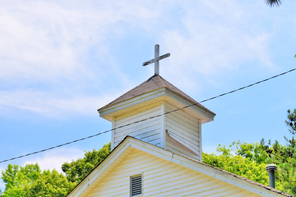 NORTH CAROLINA: CURRITUCK COUNTY: GRANDY: Macedonia Church of Christ, 171 Macedonia Church Road belfry detail by Douglas W. Reynolds,…