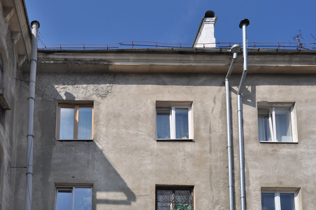 Windows of former apartment of Soviet biologist Nikolay Timofeev-Resovsky by IPAAT