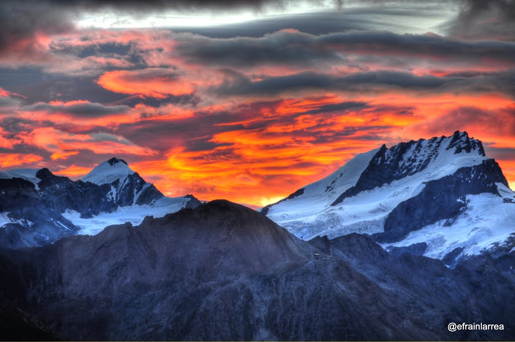 Sunrise at Schönbielhütte by Efrain Larrea