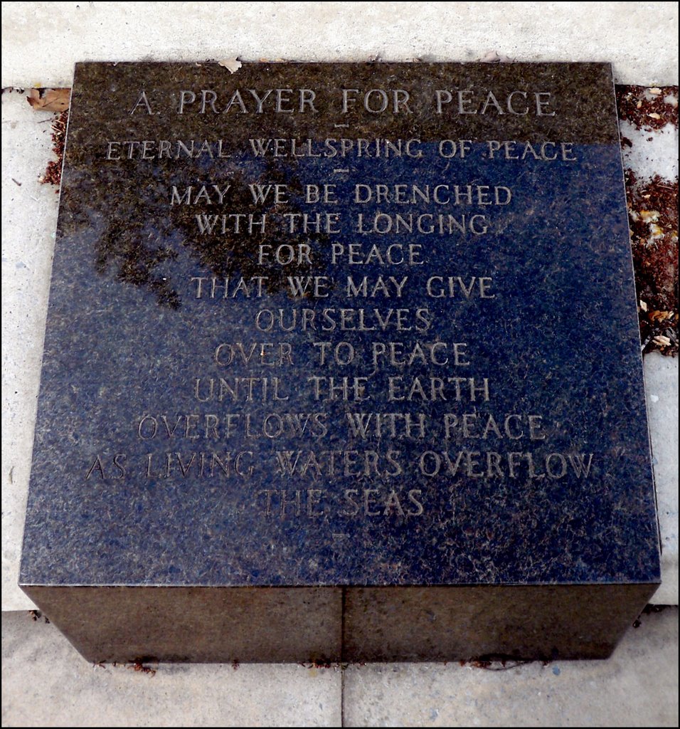 Plaque- Prayer for Peace by E E Foubert