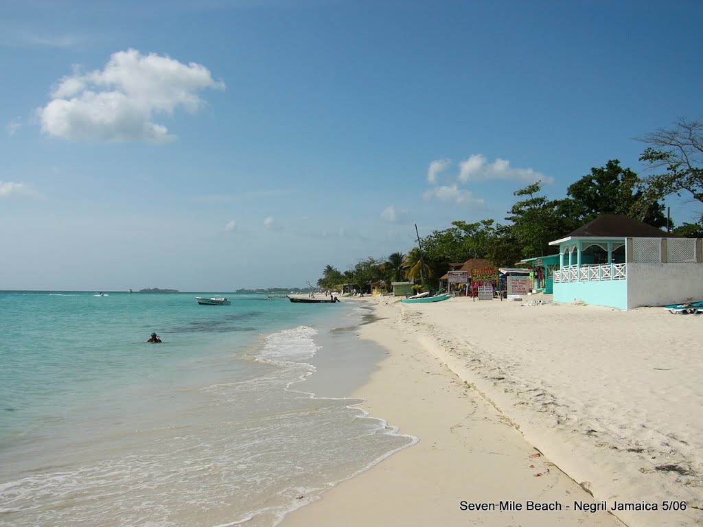 The 7 Mile Beach Negril Jamaica by James Asbury