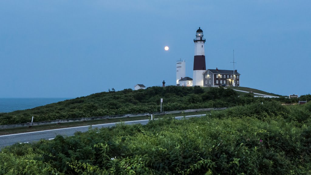 Moonrise at Montauk Point, Long Island by Alexander Zaytsev