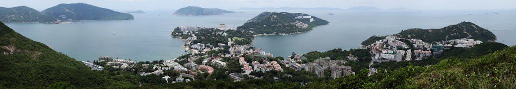 Stanley Peninsula and Tai Tam Bay, HONG KONG. Photographed at Wilson Trail near The Twins on 05 June 2015. by KMLAI116