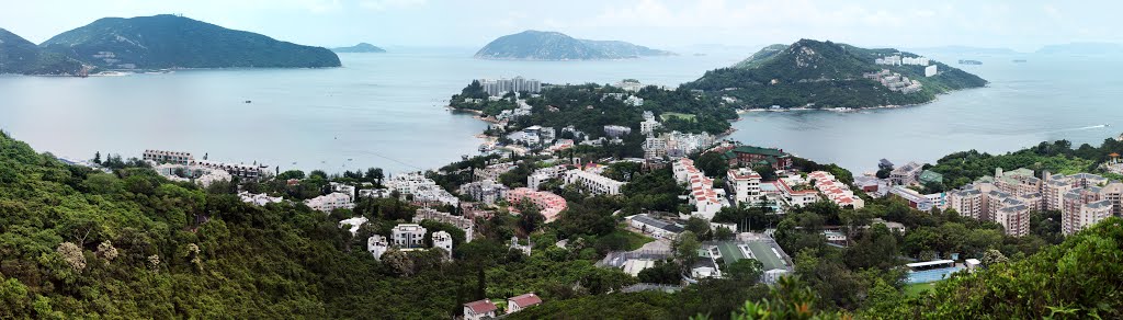 Stanley Peninsula and Tai Tam Bay, HONG KONG. Photographed at Wilson Trail near The Twins on 05 June 2015. by KMLAI116