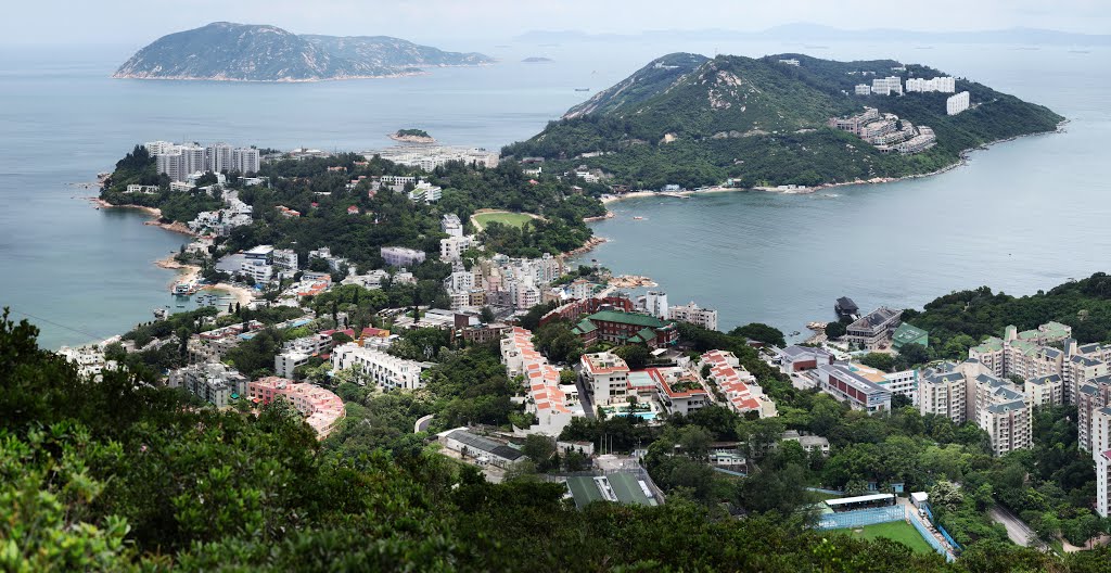 Stanley Peninsula and Tai Tam Bay, HONG KONG. Photographed at Wilson Trail near The Twins on 05 June 2015. by KMLAI116