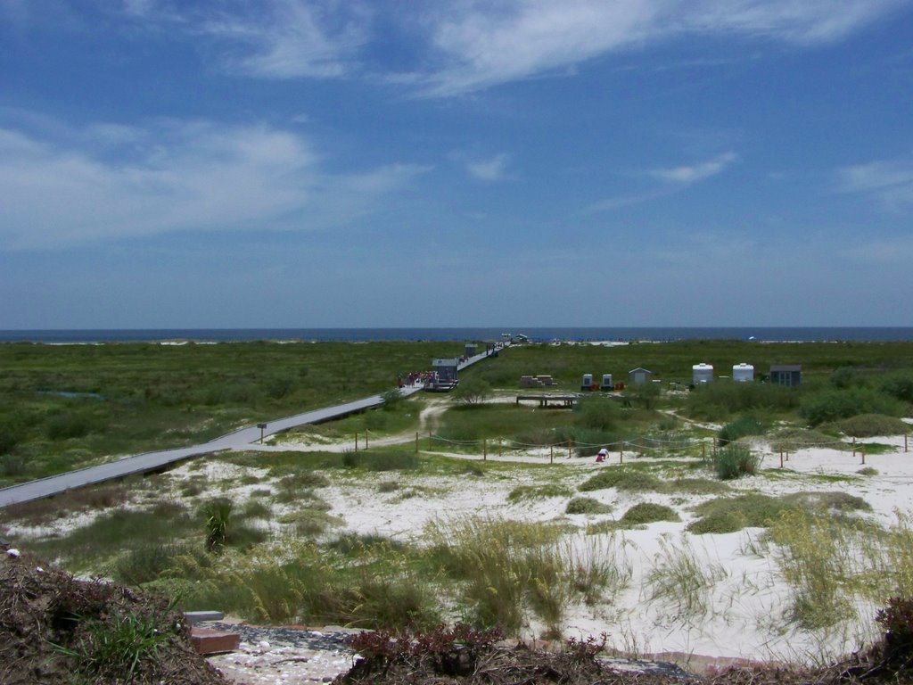 Fort Massachussetts Board Walk, Mississippi by zacharystewart